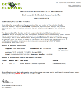Data Security Hard Drive Destruction Drive Erasure | Beyond Surplus Recycling