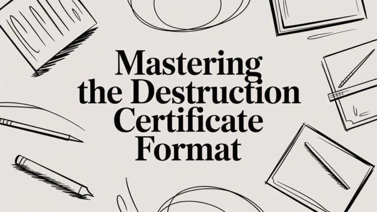 Mastering the Destruction Certificate Format for Your Business