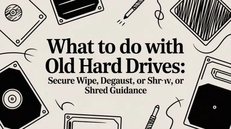What to do with old hard drives: Secure wipe, degauss, or shred guidance