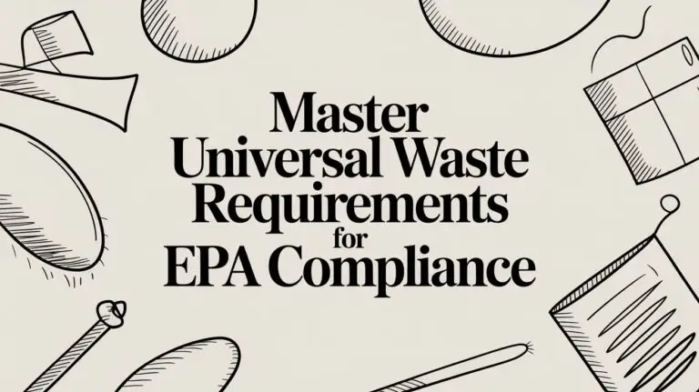 Master Universal Waste Requirements for EPA Compliance in 2026