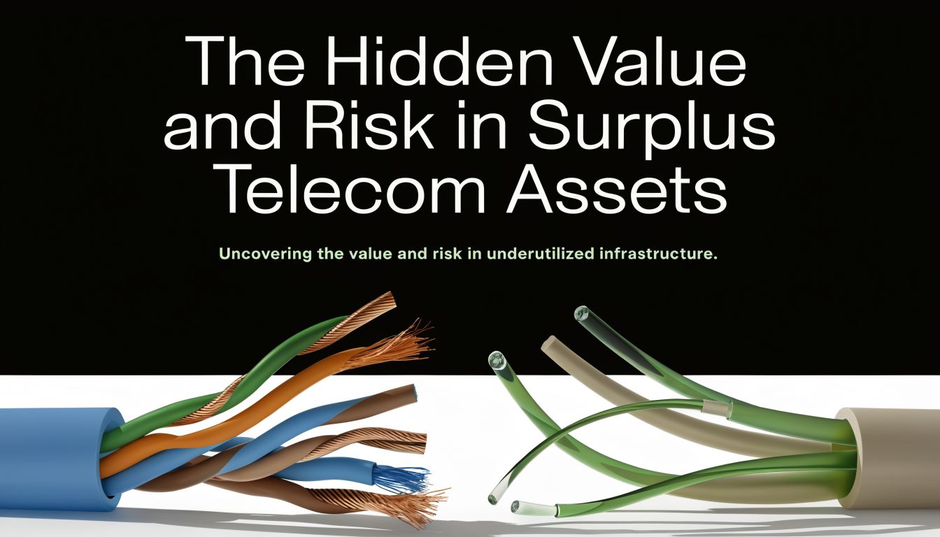 Visual representation showing a damaged copper Ethernet cable alongside a clean fiber optic cable for telecom infrastructure.