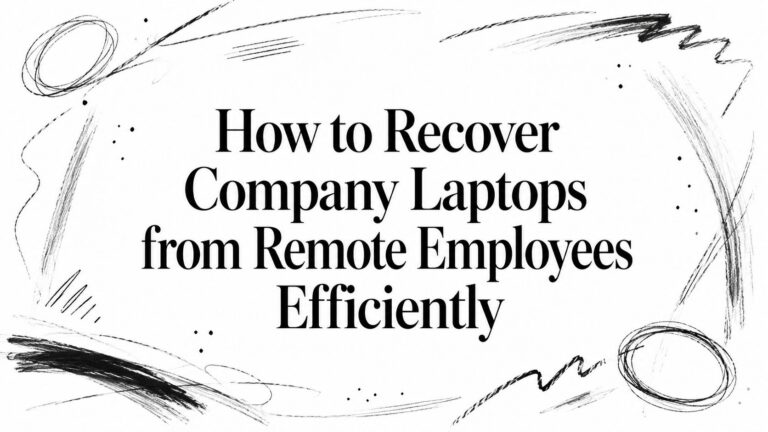How to Recover Company Laptops from Remote Employees Efficiently