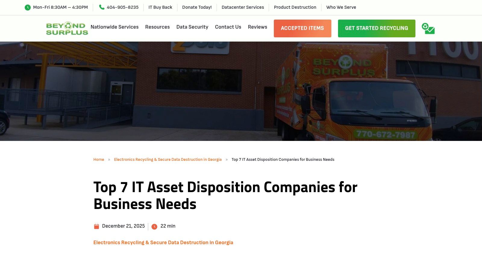 Screenshot from https://www.beyondsurplus.com/it-asset-disposition/