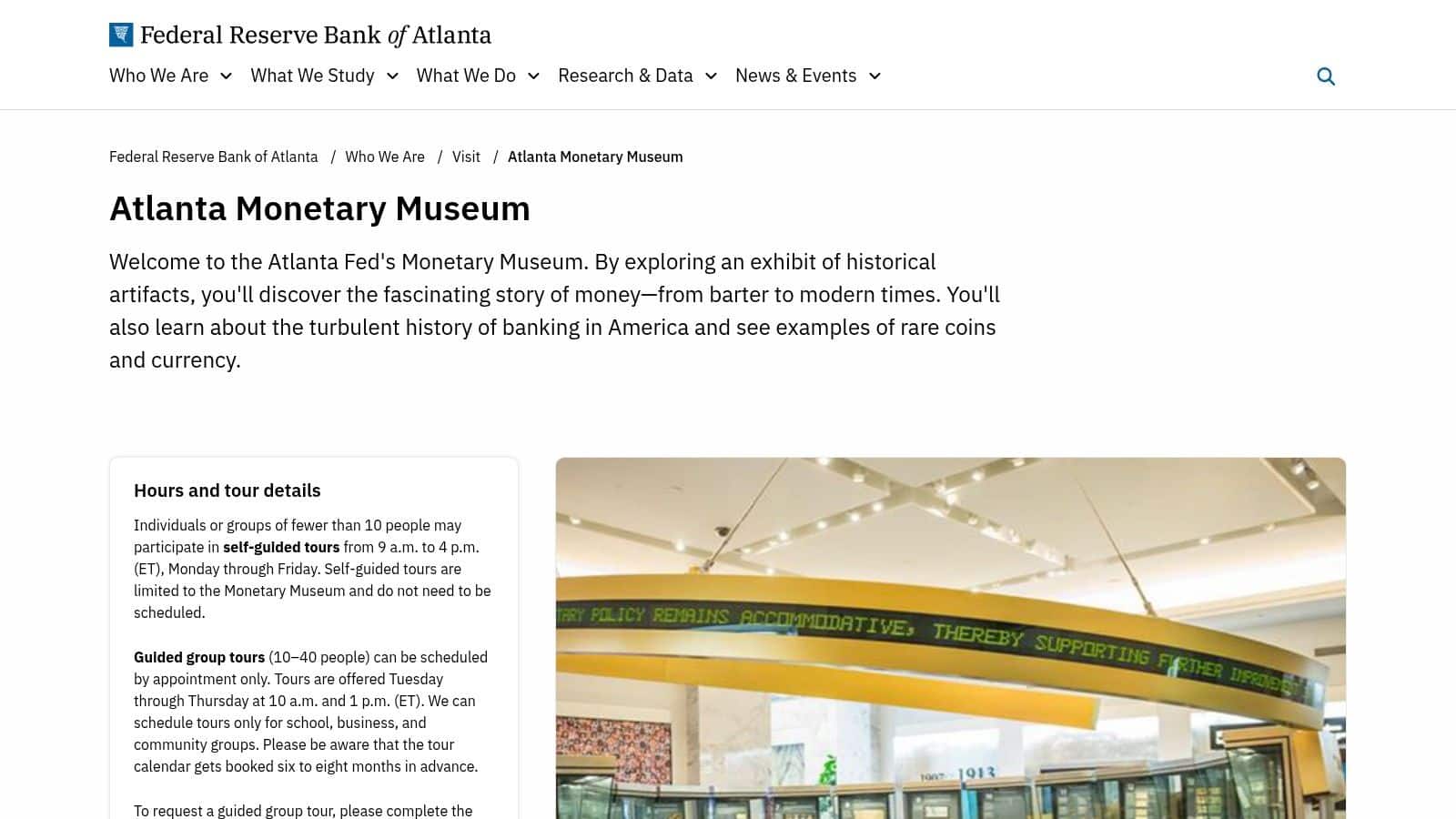 Atlanta Monetary Museum (Federal Reserve Bank of Atlanta)