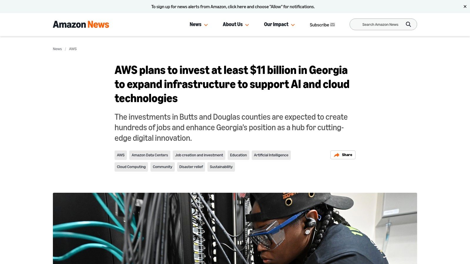 AWS (multi-billion-dollar Georgia data center expansion)
