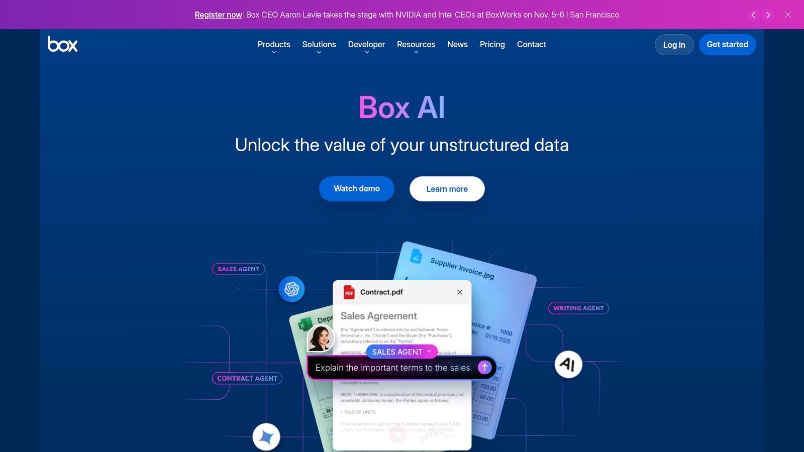 Box AI (Content Management, Redaction, Knowledge Q&A)