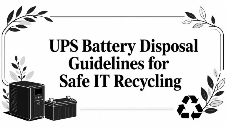 UPS Battery Disposal Guidelines for Safe IT Recycling