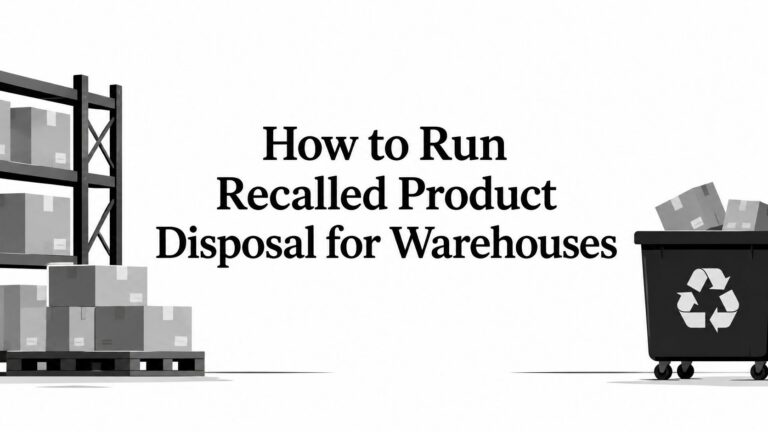 How to Run Recalled Product Disposal for Warehouses